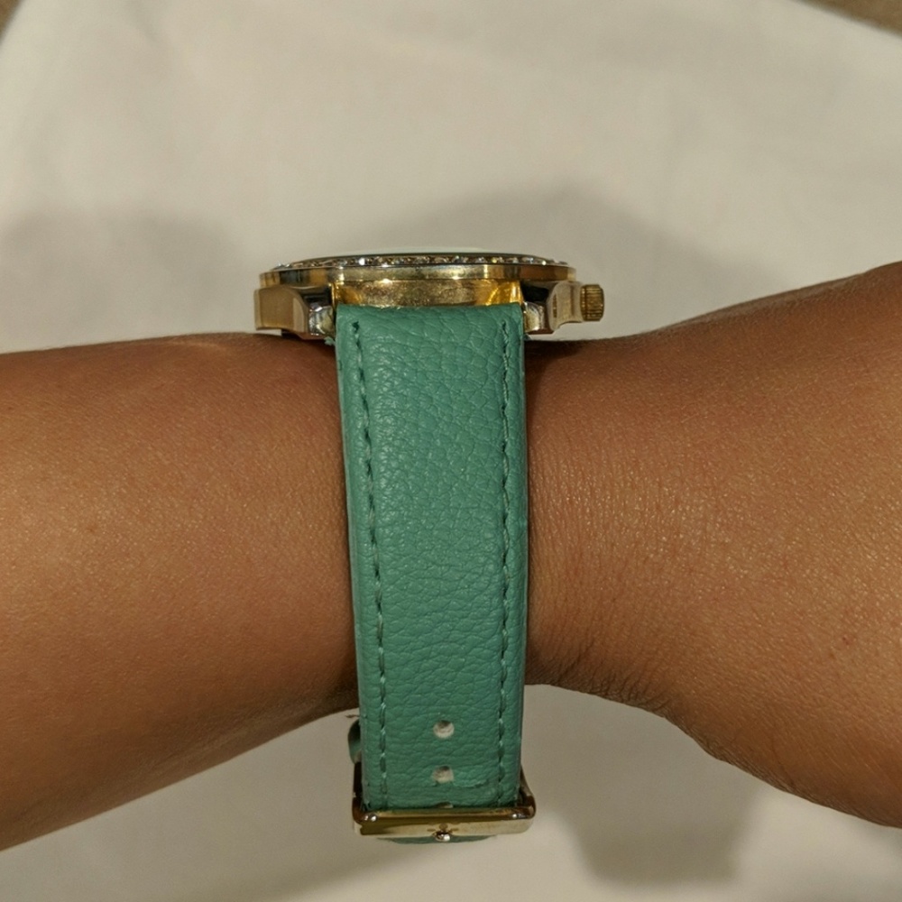 Charming Charlie Teal Rhinestone Watch - Picture 6 of 6